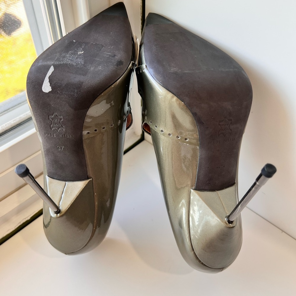 Kurt Geiger London Bond Women's Gray Tassel Heels 37 - Picture 13 of 16